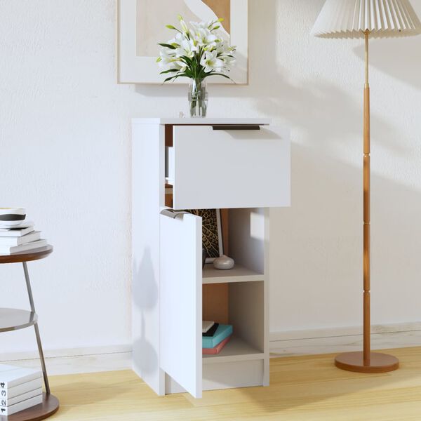 vidaXL Skjenk hvit 30x30x70 cm konstruert tre