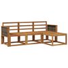 vidaXL Utend&oslash;rs sofa-sett 4 pcs Naturlig Solid akasietre