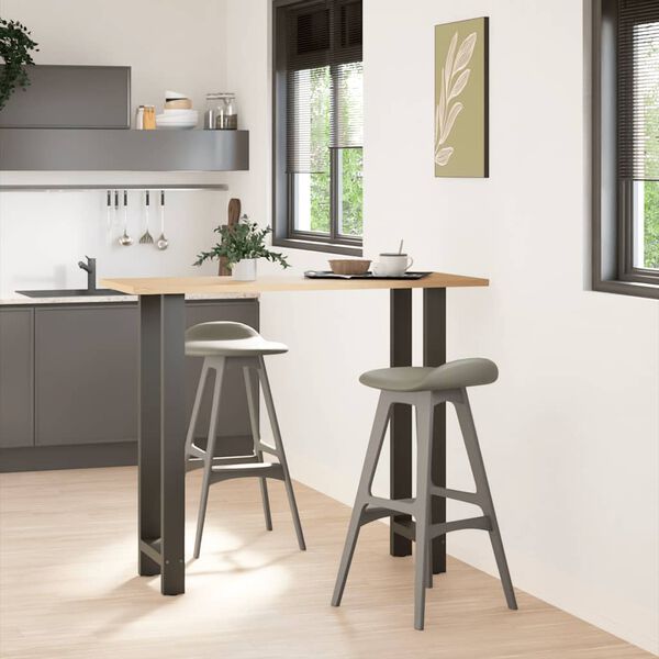 vidaXL Barbordben antrasitt 2 stk 40x(110-111) cm st&aring;l