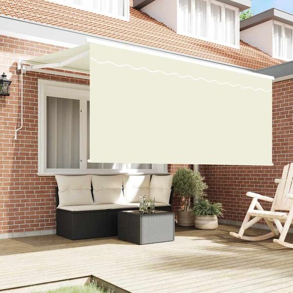 vidaXL Innvendbar Markise Krem 300 x 200 cm Polyester og aluminium