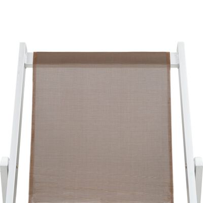 vidaXL Sammenleggbare strandstoler 2 stk aluminium og textilene brun