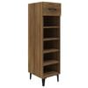vidaXL Skoskap brun eik 30x35x105 cm konstruert tre