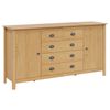 vidaXL Serviesskap HILL Honning brun 154 x 40 x 80 cm Massiv furu