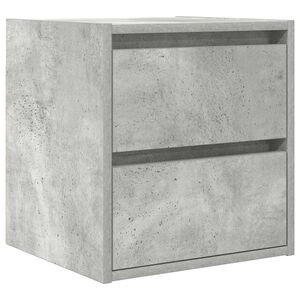 vidaXL Veggmontert nattbord betonggr&aring; 38x34x40 cm