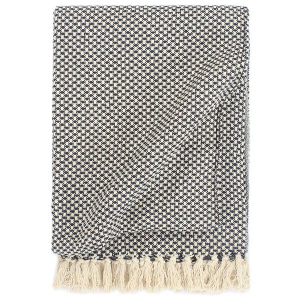 vidaXL Teppe bomull 220x250 cm marinebl&aring;