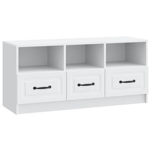 vidaXL TV-skap med skuff Hvit 102 x 34,5 x 47 cm Konstruert tre