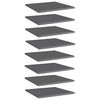 vidaXL Hylleplater 8 stk h&oslash;yglans gr&aring; 40x40x1,5 cm konstruert tre