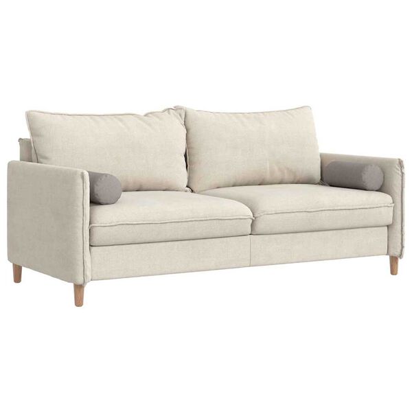 vidaXL Bolster puter 2 pcs Gråbrun Ø 15 x 40 cm stoff