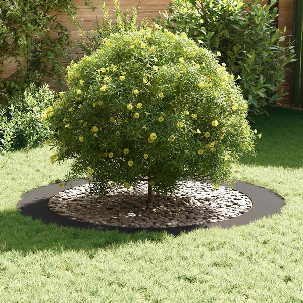 vidaXL passende for Flat Tre Ring Svart &Oslash;90 / 120 cm St&aring;l