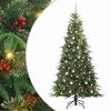vidaXL Kunstig sammensatt juletre med 300 LED gr&oslash;nn 240 cm PE og PVC