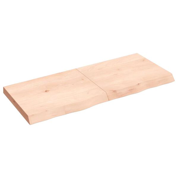 vidaXL Benkeplate til bad 120x50x(2-6) cm ubehandlet heltre