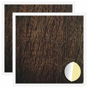 vidaXL Klebende skrue deksel 2 pcs Brun Eik &Oslash; 20 x 0,5 mm Belagt papir