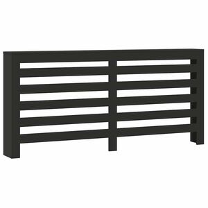 vidaXL Radiatordeksel svart 175x20x82 cm konstruert tre