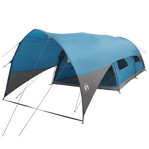 vidaXL Tunnel Tent med Regntrekk Vannavvisende 10 person Bl&aring;