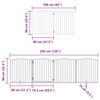 vidaXL Hundeport sammenleggbar 6 paneler 480 cm poppeltre