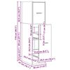 vidaXL Apotekskap artisan eik 30x41x118 cm konstruert tre