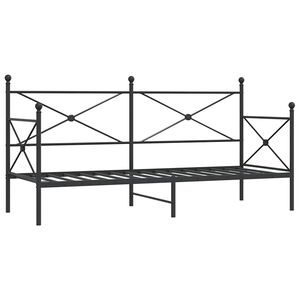 vidaXL Dagseng uten madrass svart 80x200 cm st&aring;l