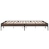 vidaXL Sengeramme brun eik 140x200 cm konstruert tre og metall