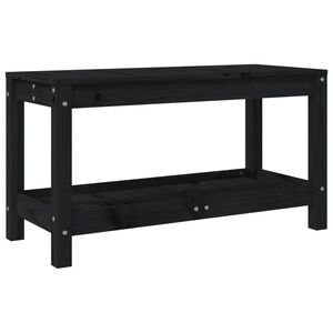 vidaXL Hagebenk svart 82,5x35x45 cm heltre furu