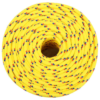 vidaXL Båttau gul 10 mm 100 m polypropylen