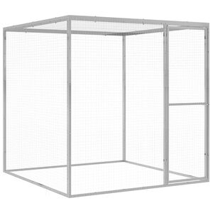 vidaXL Katteg&aring;rd 1,5x1,5x1,5 m galvanisert st&aring;l