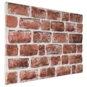 vidaXL Veggpaneler 10 stk. 100 x 50 cm M&oslash;rk Brun og Hvit EPS Skum