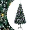 vidaXL Kunstig juletre med 300 LED gr&oslash;nn 240 cm PVC og St&aring;l og Plast