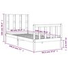 vidaXL Sengeramme uten madrass hvit 90x190 cm heltre furu