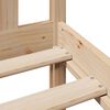 vidaXL Seng med bokhylle uten madrass 120x200 cm heltre furu