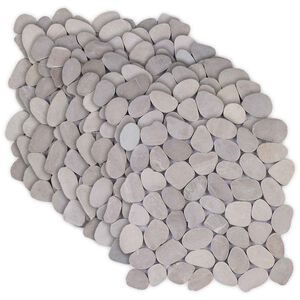 vidaXL Pebble Fliser Gr&aring;brun 30 x 30 cm Elvestein