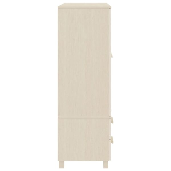 vidaXL Garderobe HAMAR honningbrun 99x45x137 cm heltre furu