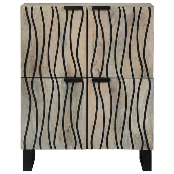 vidaXL Medieoppbevaringsskap og -hyller Hvit og svart 60 x 33 x 75 cm