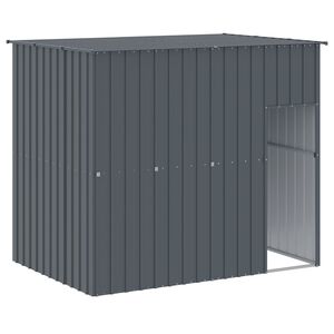 vidaXL Hundehus med tak antrasitt 214x153x181 cm galvanisert st&aring;l