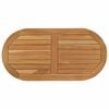 vidaXL Bordplate 80 x 40 x 2,5 cm Oval Massivt Teaktre Naturlig