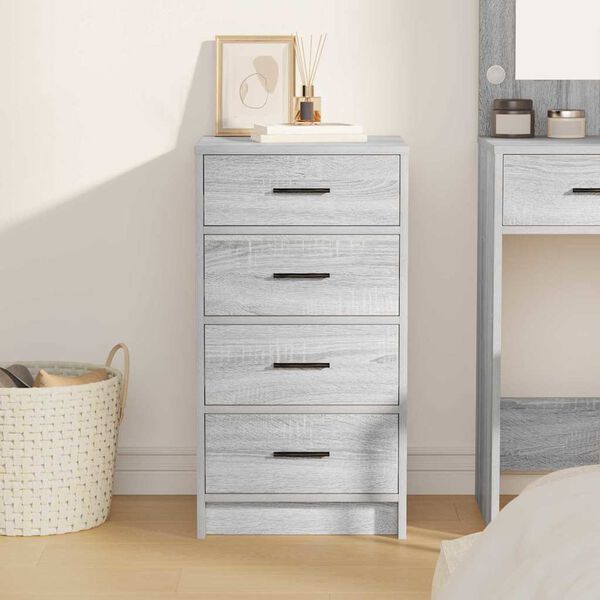 vidaXL Serviesskap med skuff Gr&aring; sonoma 40 x 41 x 75 cm Konstruert tre