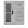 vidaXL Highboard betonggr&aring; 69,5x34x180 cm konstruert tre