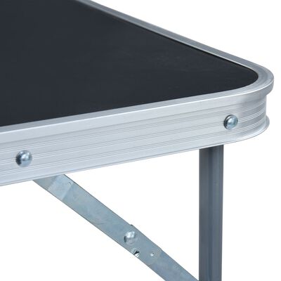 vidaXL Sammenleggbart campingbord med metallramme 80x60 cm grå