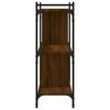 vidaXL Bokhylle 3 etasjer brun eik 76x32x88 cm konstruert tre