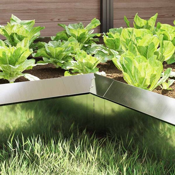 vidaXL Sneglenett 4 pcs s&oslash;lv 10 x 10 x 25 cm Galvanisert St&aring;l