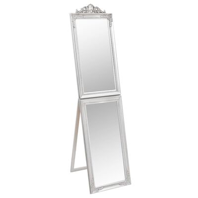 vidaXL Frittstående speil sølv 40x160 cm