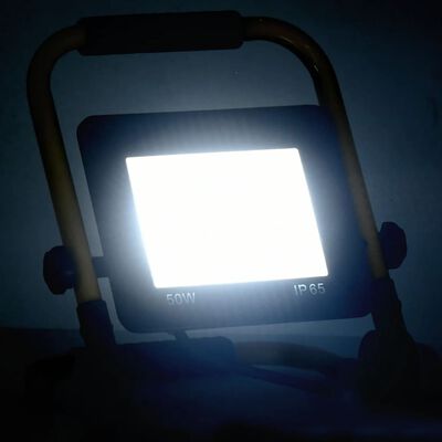 vidaXL LED-flomlys med håndtak 50 W kaldhvit