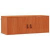 vidaXL Veggskap 2 stk. Vokset Brun 80 x 30 x 30 cm Massiv furu