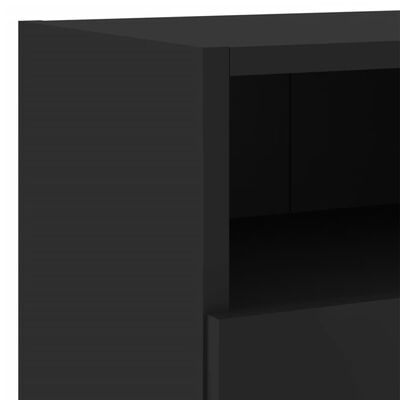 vidaXL Vegghengte TV-enheter 4 deler svart konstruert tre