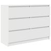 vidaXL Skjenk hvit 100x35x76 cm konstruert tre