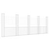 vidaXL Gabionkurv u-formet med 5 stolper jern 500x20x200 cm