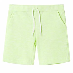 Barneshorts med snor neongul 140