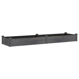 vidaXL H&oslash;ybed med foring gr&aring; 240x60x25 cm heltre gran