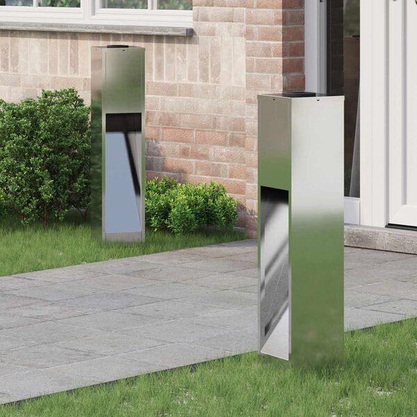 vidaXL Solcelle LED Stibelys 2 pcs Galvanisert Galvanisert