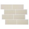 vidaXL Subway-flis 10 pcs Beige 29 x 21 cm Polyuretan og PET