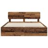 vidaXL Sengestamme med hodegjerde Gammelt tre 200 x 200 cm Massiv furu